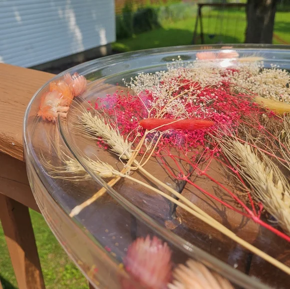 Boho Dried Flower Oval Plastic Tray 21" x 15" x 1" - Picture 7 of 7